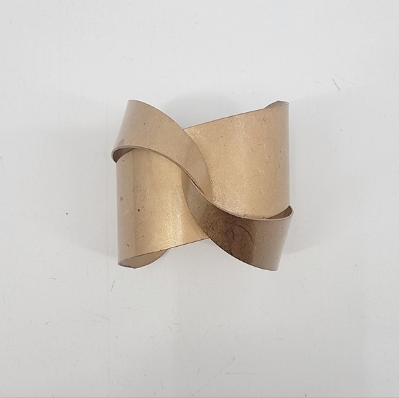 Retro Vintage 80s Gold Metal Arm Cuff Boho Minimalist Festival Goddess Bracelet - Picture 6 of 16